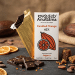 Anuttama Candied Orange 62% Artisanal Dark Chocolate (Sweetened with Jaggery) - 50g