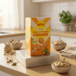 NITYA's Cashew Sprouted Cookies – Healthy, Fiber-Rich Crunchy Snack - 100g