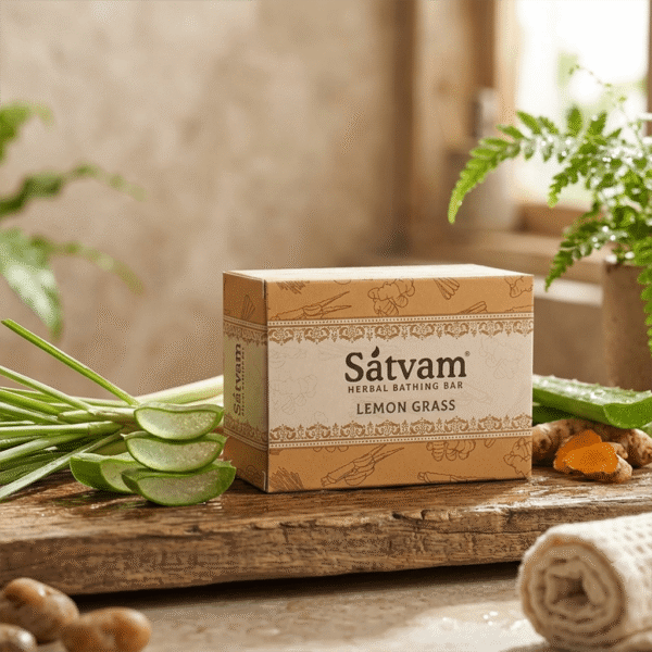 Satvam Herbal Bathing Bar - LEMON GRASS