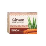 Satvam Sandal Herbal Bathing Bar - 75g - Image 2